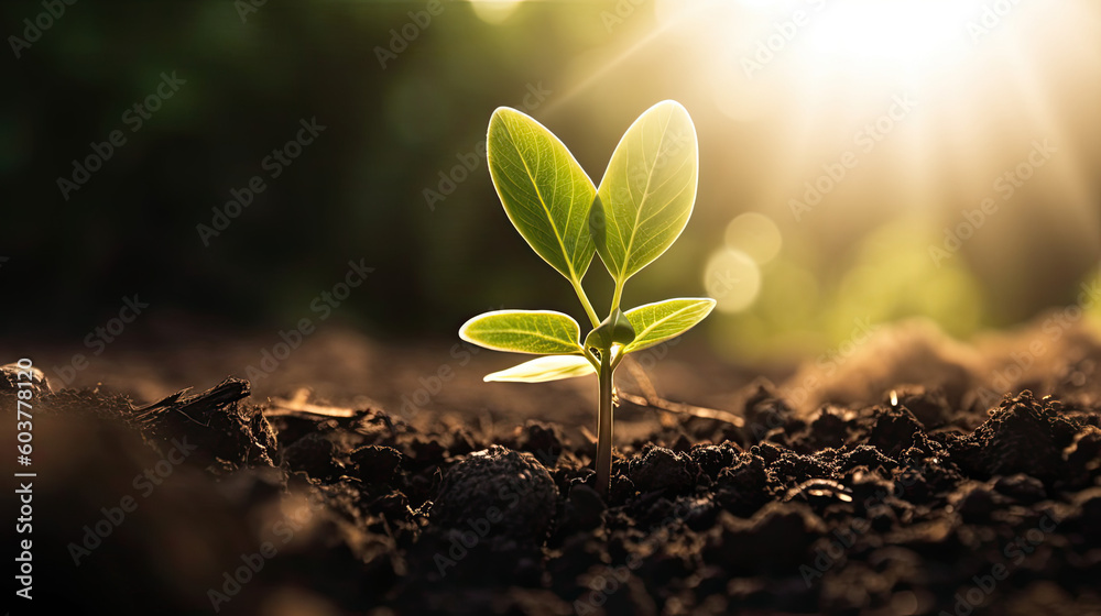 Young plant in Sunlight Young plant in Sunlight