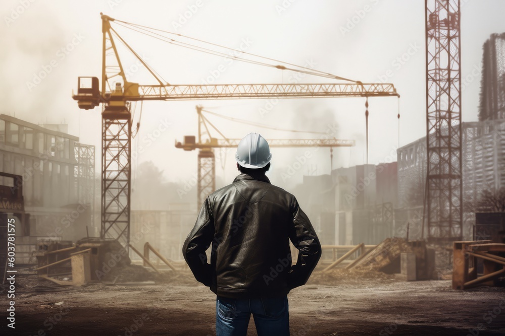 Crane operator building. Generate Ai Crane operator building. Generate Ai