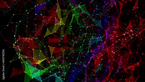 Abstract Plexus Colorful Bakckground