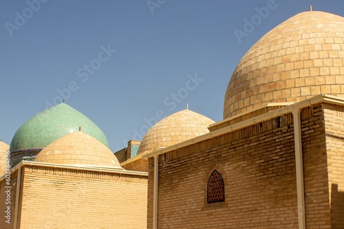 Shah-i-Zinda tombs' domes samarkand uzbekistan