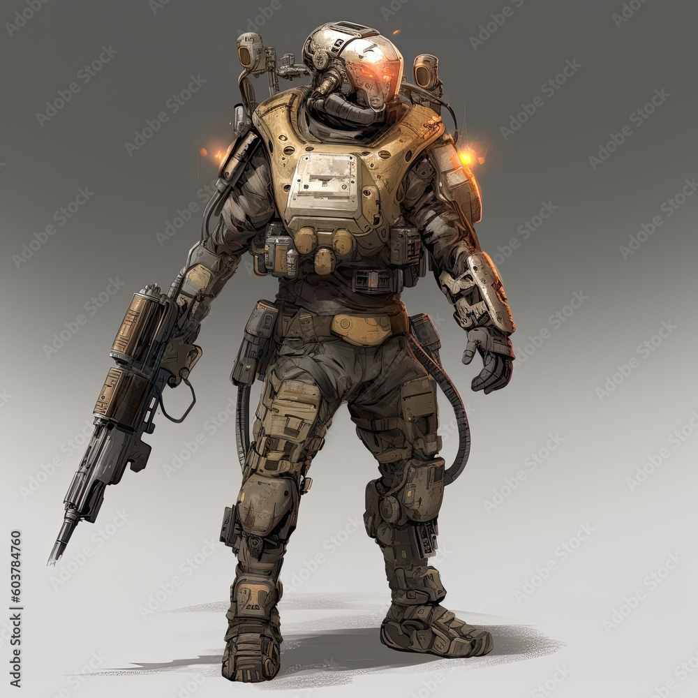 A modern android soldier