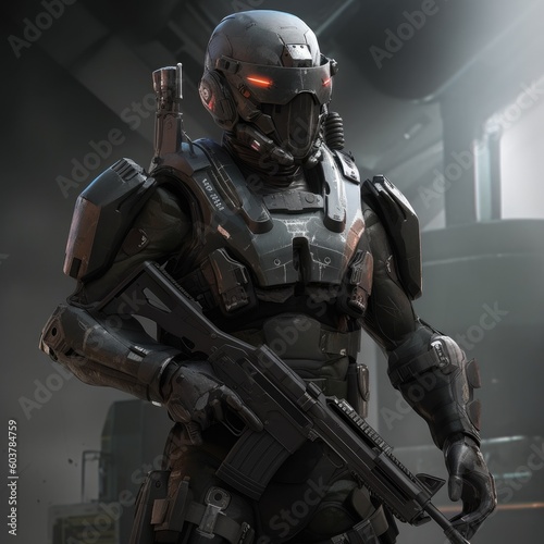 A modern android soldier