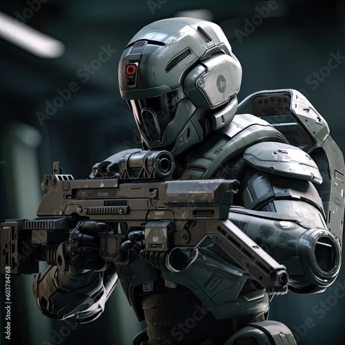 A modern android soldier