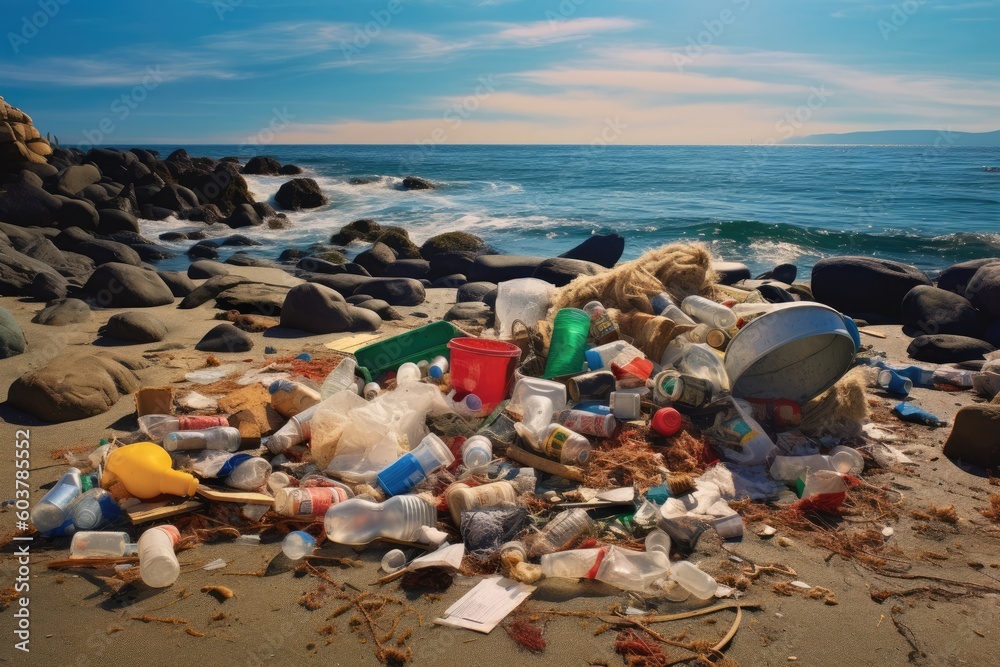 Marine litter, a big pollution problem in the ocean