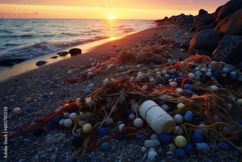 Marine litter, a big pollution problem in the ocean