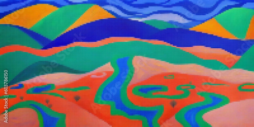 Abstract landscape. Vector ...