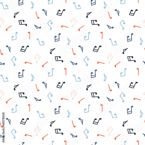seamless pattern with musical notes