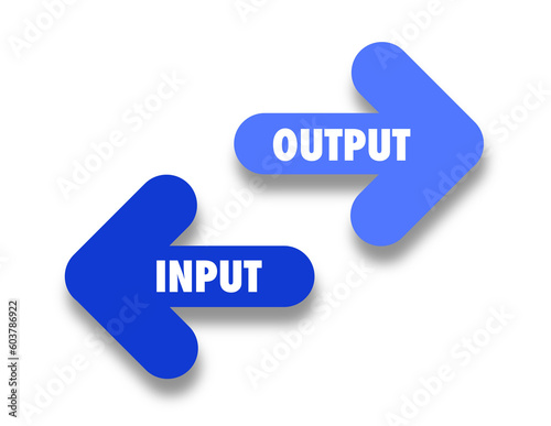 Input output two arrows right and left side