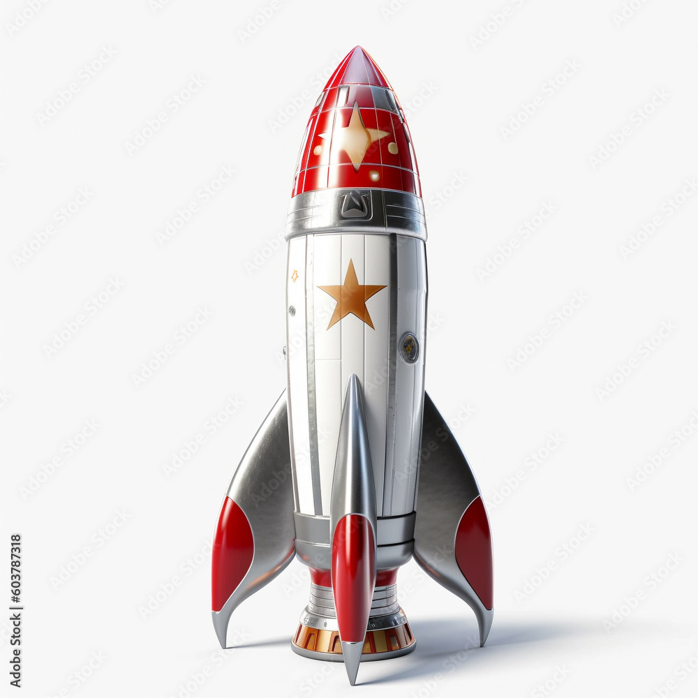 A cartoon rocket - created with Generative AI technology A cartoon rocket - created with Generative AI technology