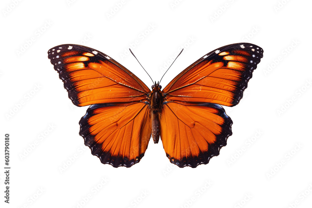 Fototapeta premium Graceful Flutter: Butterfly on Transparent Background. Generative AI