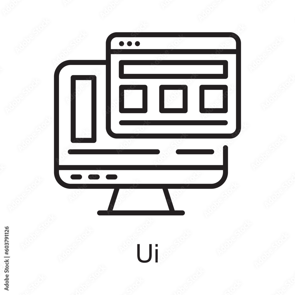 Ui Vector Outline Icon Design illustration. Customer Service Symbol on White background EPS 10 File Ui Vector Outline Icon Design illustration. Customer Service Symbol on White background EPS 10 File