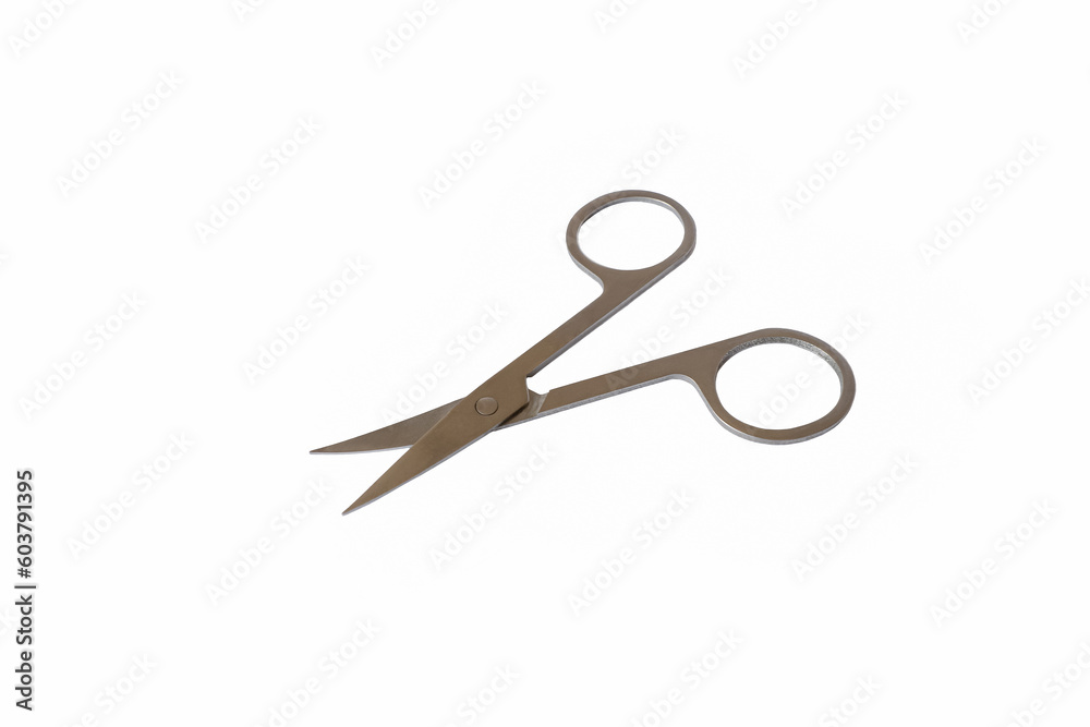 Scissors on a white background. Nail scissors