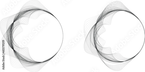 Abstract oval Lines Background with geometric circles . Vector rotating ellipse Line Design . Poster template . Concentric circles logo .Minimal art 