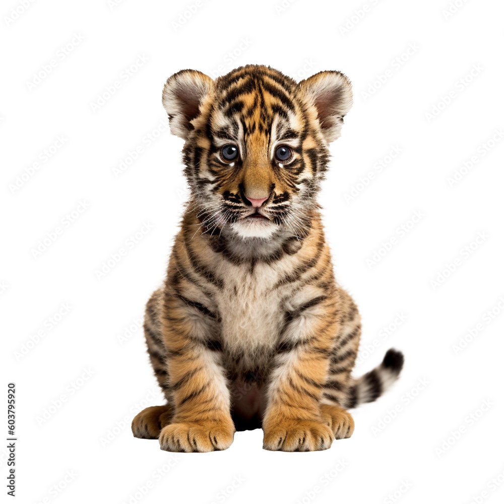 Tiger Cub with Transparent Background Tiger Cub with Transparent Background