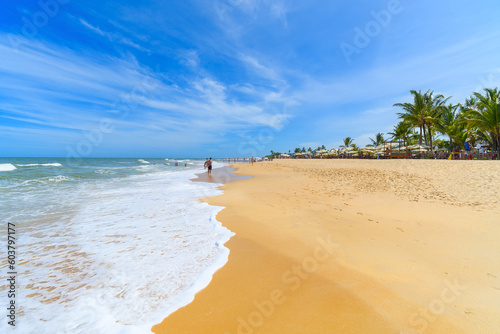 Brazilian northeast beach, Trancoso - Nativos Beach, Porto Seguro - Bahia state.Tropical Brazilian beach during summer.
