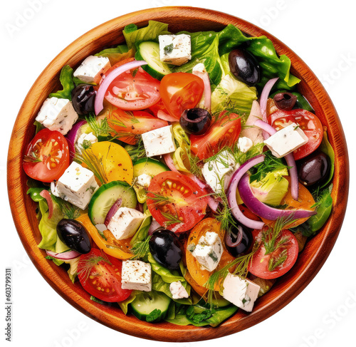 Green salad. Illustration AI Generative