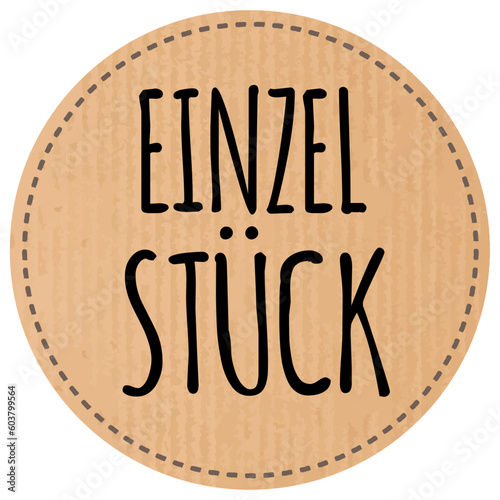 Button Einzelstück recyclingpapier zerkratzt

