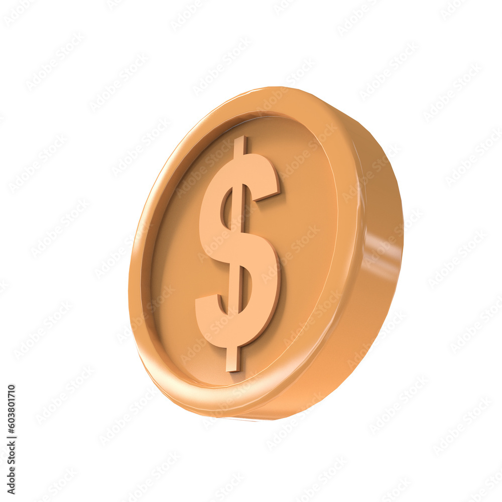 3d illustration dollar coin icon money 3d render
3d illustration dollar coin icon money 3d render