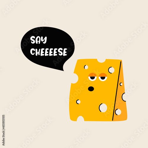 Cool cheese character