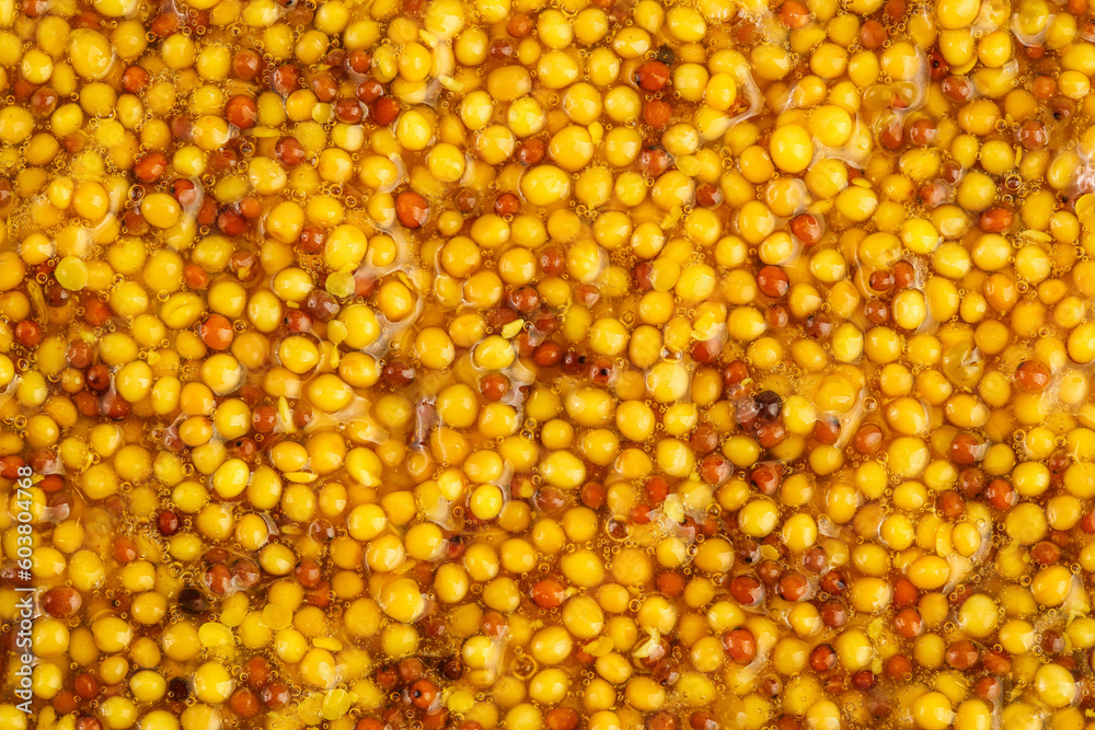 french mustard as a background. Top view. Flat lay. french mustard as a background. Top view. Flat lay.