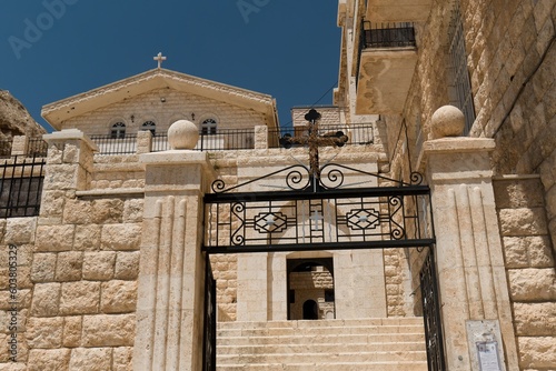 The Convent of Saint Thecla is a Greek Orthodox convent in Maaloula, Syria. It is administered by the Greek Orthodox Patriarchate of Antioch. Built in 1935. Syria. photo