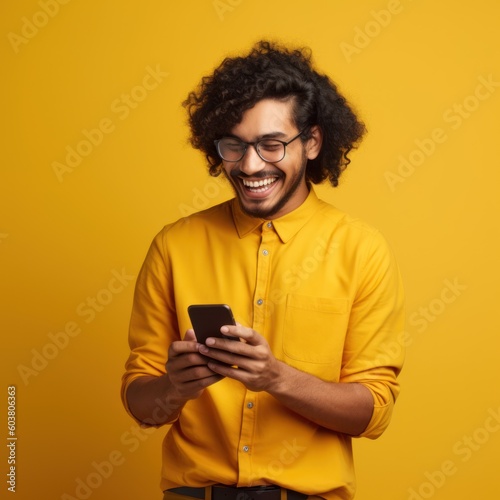 Vibrant Young Individuals Immersed in the Pleasures of Mobile Smartphone Technology, Embracing Digital Connectivity and Modern Lifestyle. Generative AI