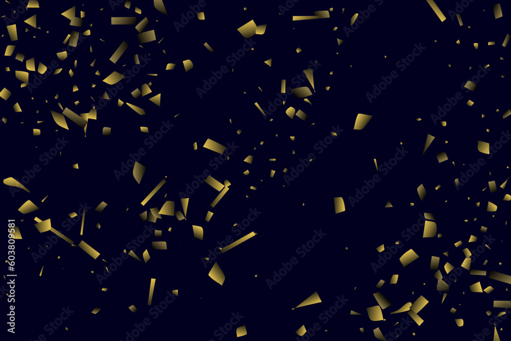 Abstract golden confetti. Decorative element. Luxury background for your design.