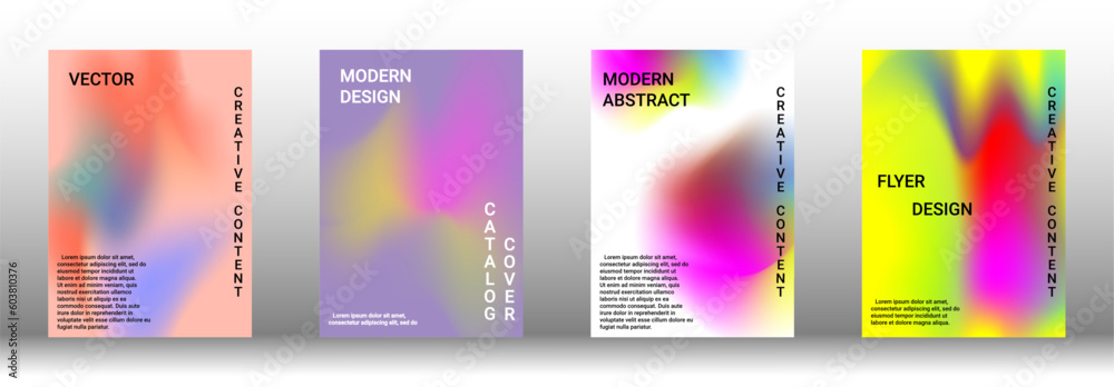 Artistic covers design. Creative fluid colors backgrounds. Set of abstract covers
