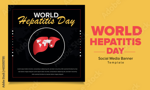 World hepatitis day banner design template