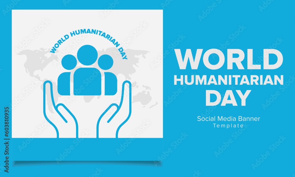 Vector flat world humanitarian day design template Vector flat world humanitarian day design template