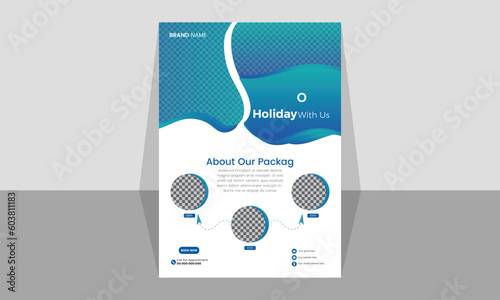 Free vector travel sale flyer template.Let's travel modern flyer template in vector format. travel tour social tamplate.