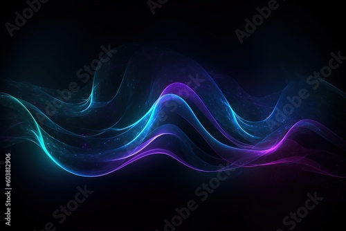 Illustration Wave on Electric Background