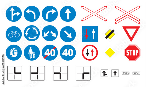 Traffic sign collection: Obligatory & Priority