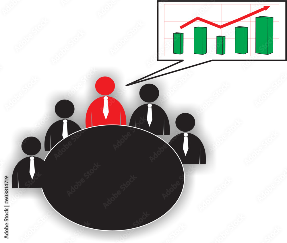 Obraz premium several colleagues and boss discussing success