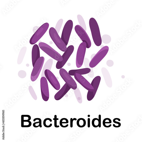 Bacteria in the body. Microorganisms. bacteroides. Medicine and health. Cartoon. Microbiota. Microbiome. Vector stock illustration. bifidobacteria