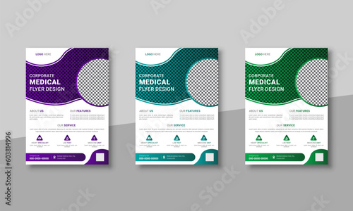 modern medical flyer design template