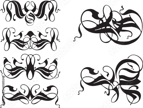 ornamental design element set