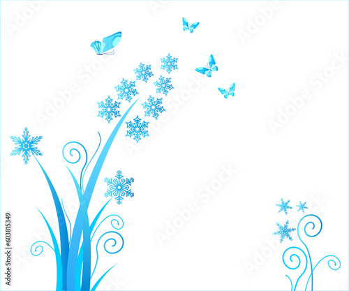 snowflakes flower / christmas ornament / vector