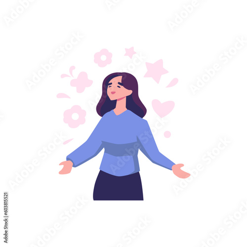 euphoria flat style illustration vector design