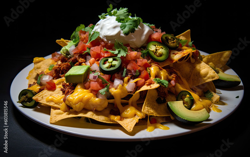 chilli nachos created with Generative AI technology