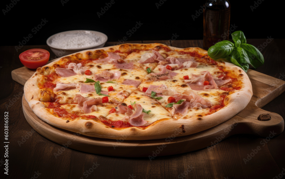 pizza napoletana created with Generative AI technology