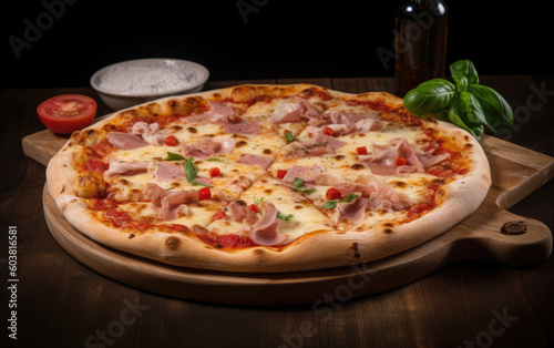 pizza napoletana created with Generative AI technology