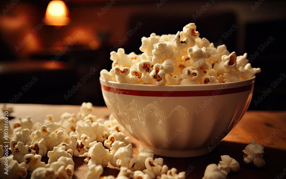 popcorn created with Generative AI technology popcorn created with Generative AI technology