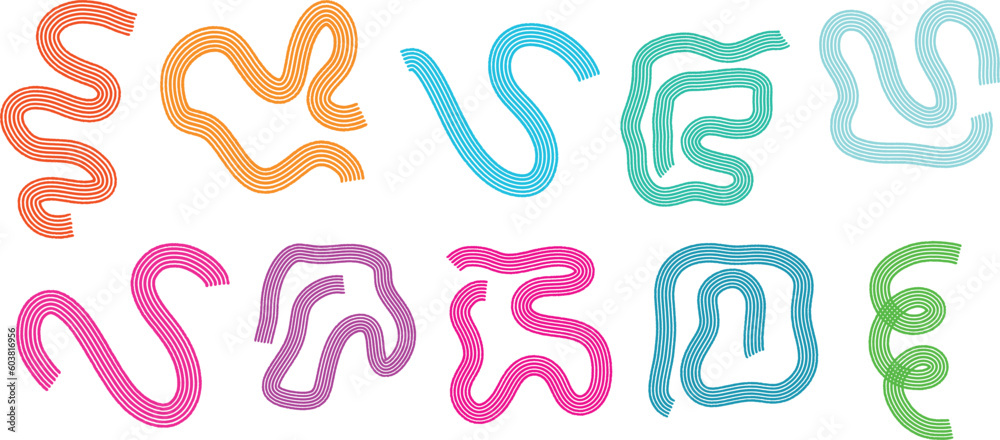 set of line art set of line art