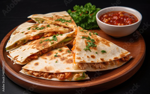 Mexican Quesadilla created with Generative AI technology