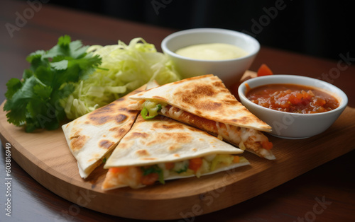 Mexican Quesadilla created with Generative AI technology