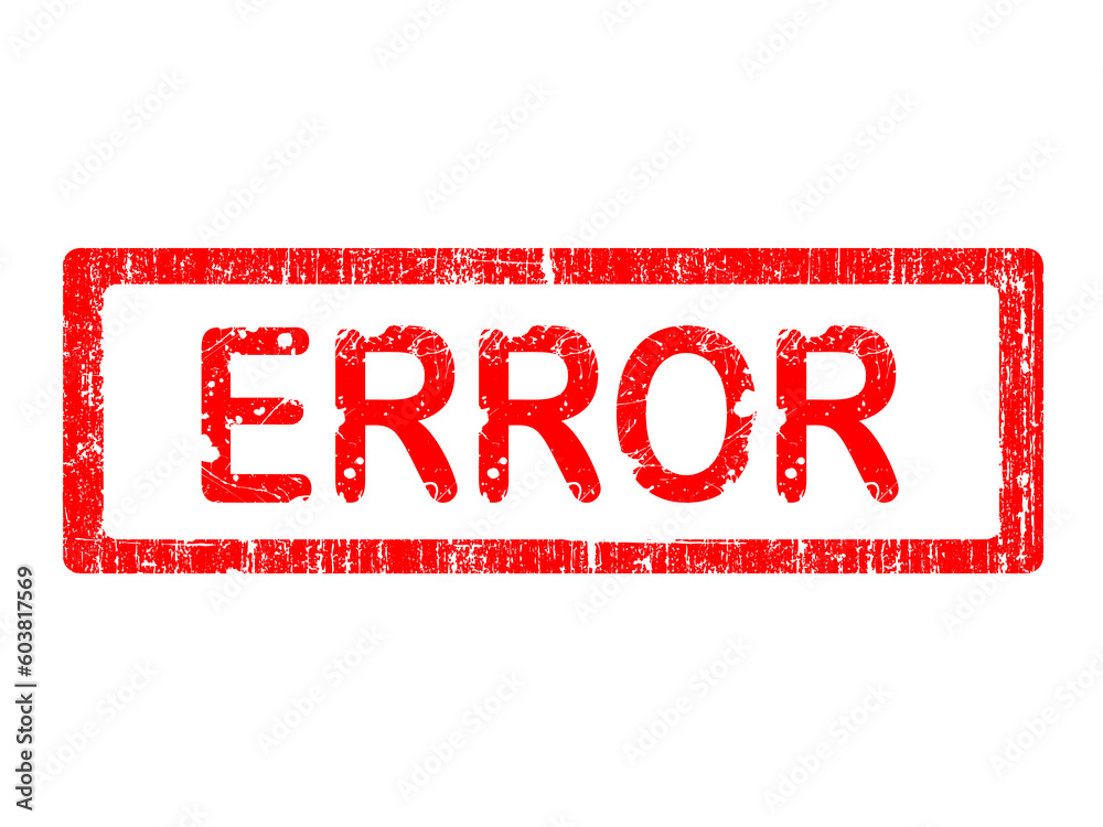 Grunge Office Stamp with the words ERROR in a grunge splattered text. (Letters have been uniquely designed and created by hand) Grunge Office Stamp with the words ERROR in a grunge splattered text. (Letters have been uniquely designed and created by hand)