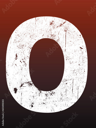 Fat Grunged Letters - O (Highly detailed grunge letter)