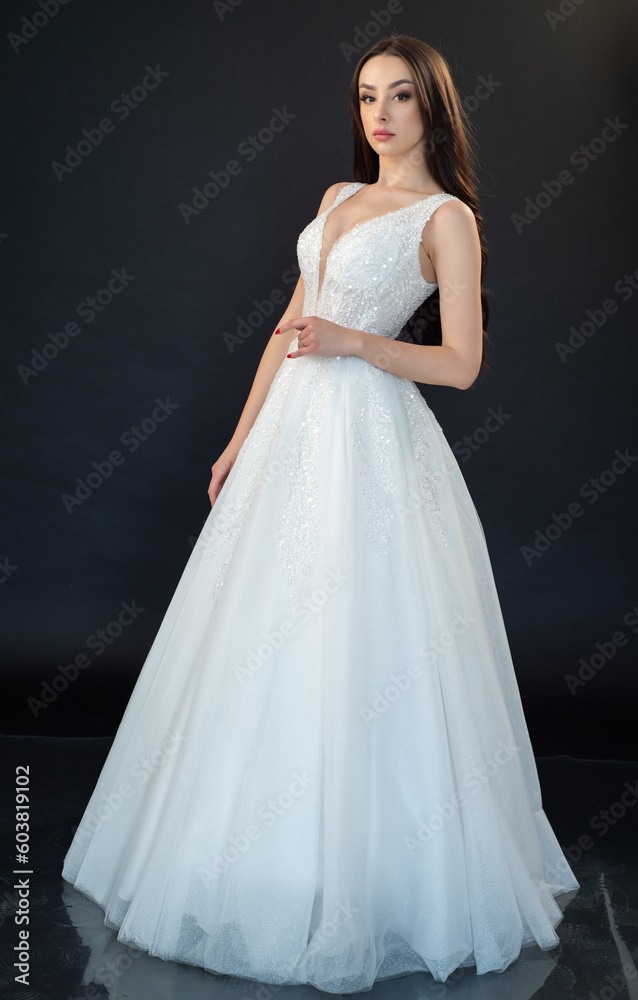 Beautiful smiling bride portrait perfect make up Beautiful smiling bride portrait perfect make up