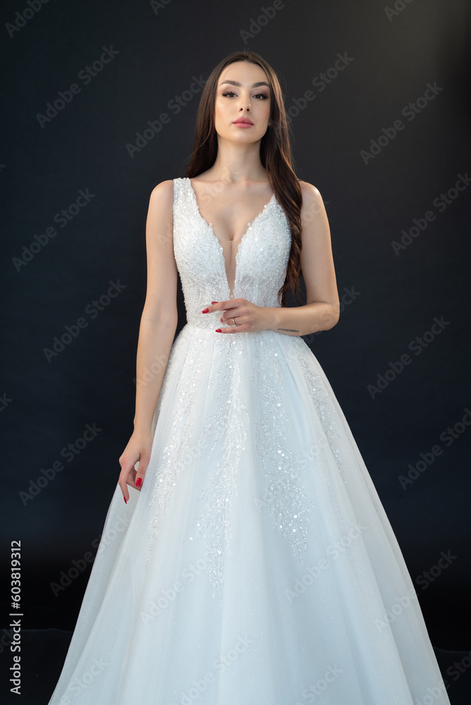 Beautiful smiling bride portrait perfect make up Beautiful smiling bride portrait perfect make up